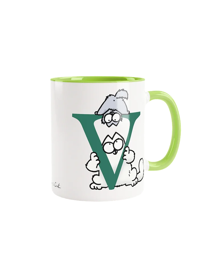 Cat Monogram Mug - V product image (2)