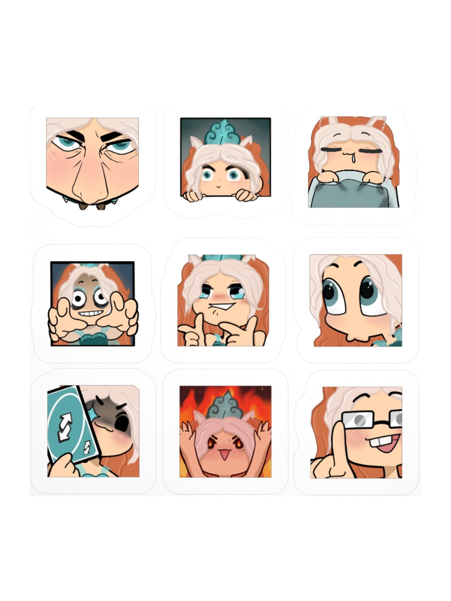 Zeda Emote Sticker Sheet product image (1)