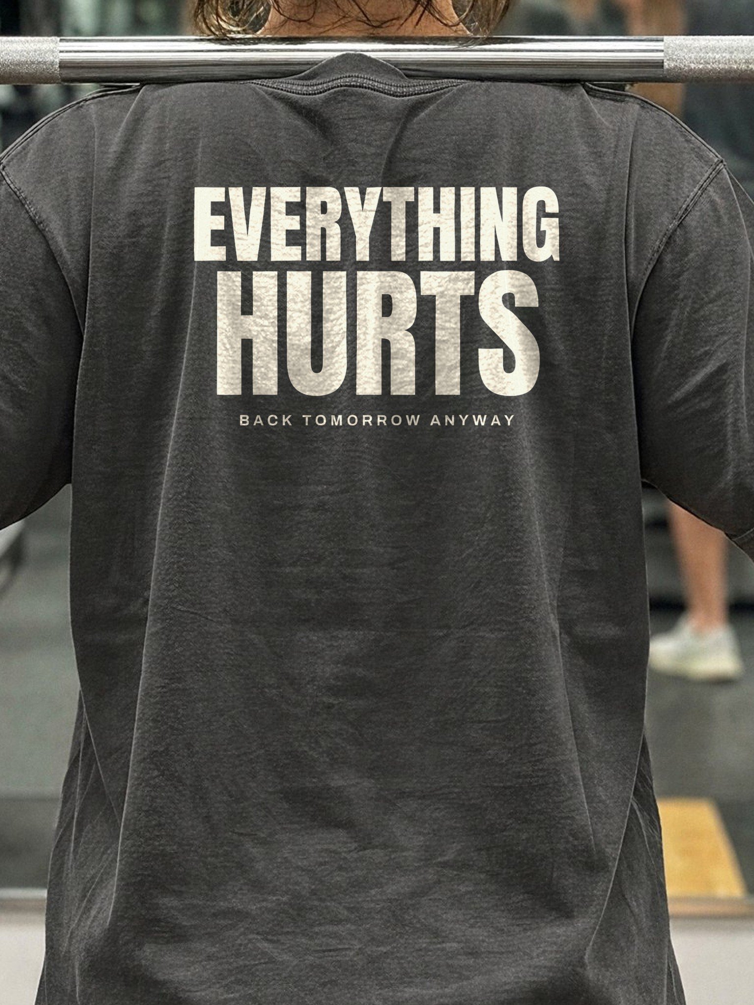 Everything Hurts Oversized Gym Tee | Pump Cover product image (4)