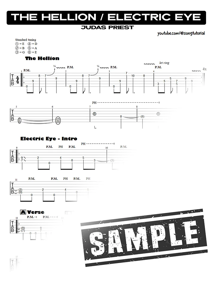 The Hellion / Electric Eye | PDF Tab + Guitar Pro | Judas Priest product image (2)