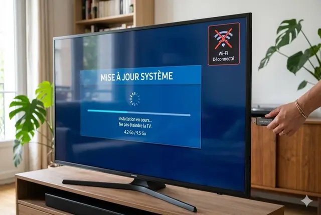 La mise à jour du logiciel de votre téléviseur peut considérablement améliorer ses performances et corriger les bugs et dysfonctionnements, même sans connexion Internet.