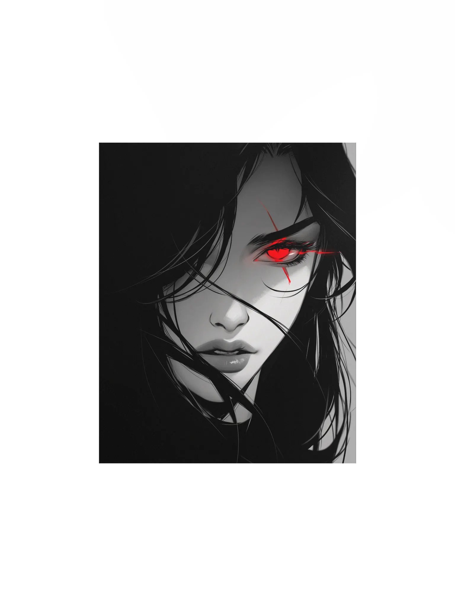 Black&White Crimson Matte Poster product image (5)