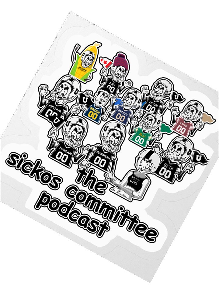 The Sickos Committee Podcast Extended Crew Sticker product image (3)