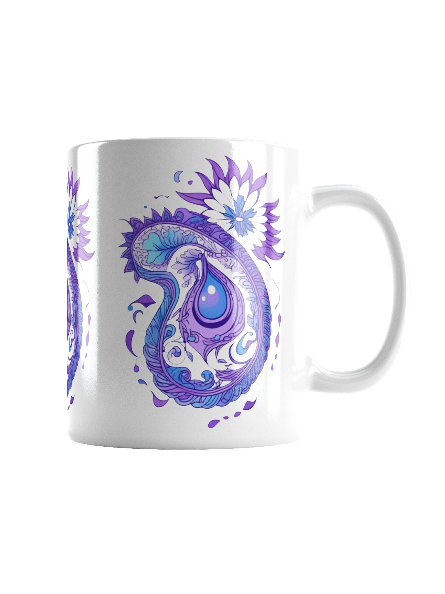 Indigo Paisley Flower - Mug product image (3)