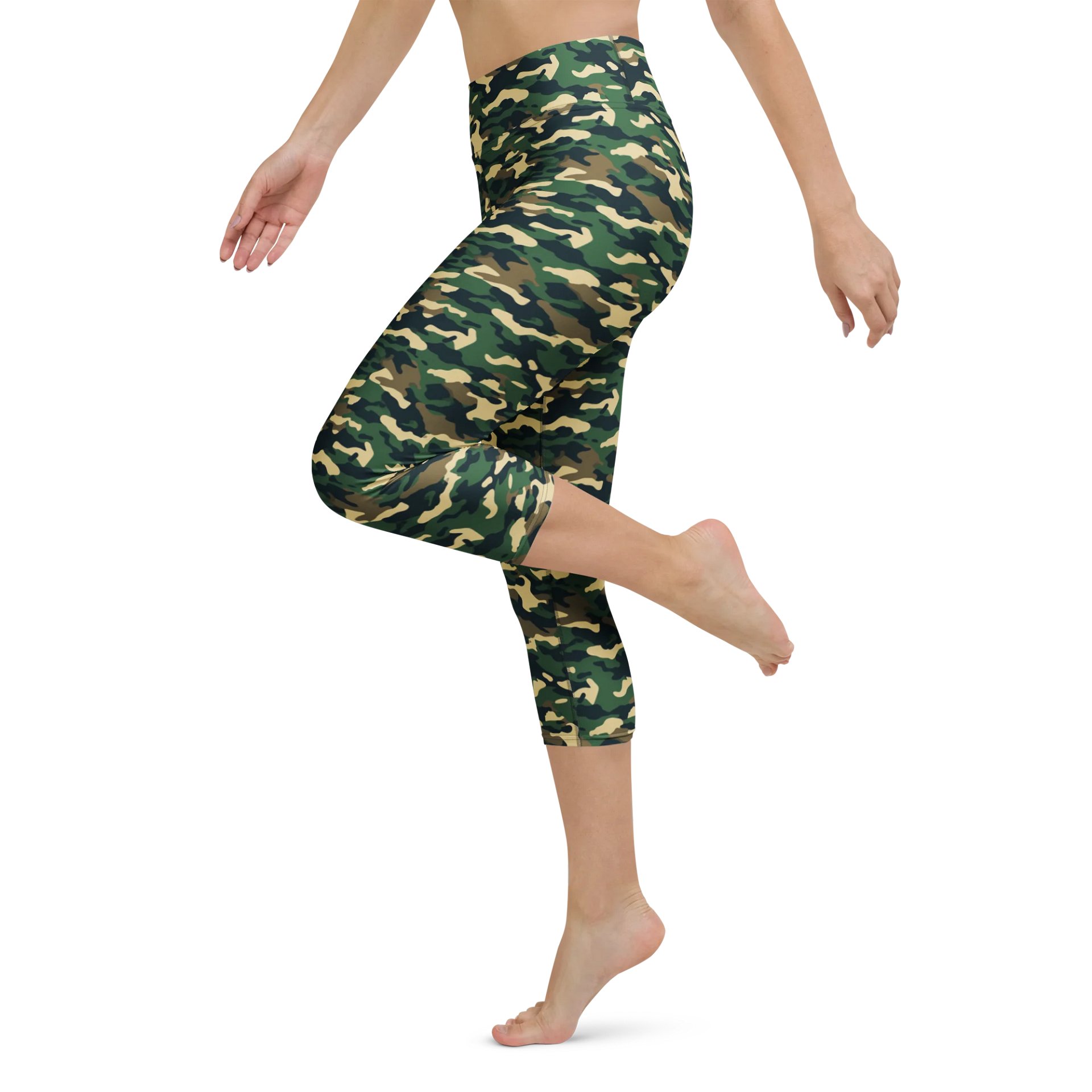 Jungle Camo Yoga Capri Leggings product image (1)