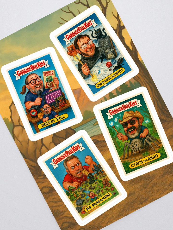 GPK Parody Sticker Sheet [TTRPG Twitter Edition] Sheet 4 product image (1)