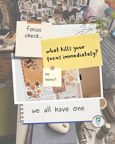 let’s be real 😭
ㅤ
what instantly ruins your focus?
ㅤ
notifications?
music?
your phone existing??
opening one tab… and suddenl...