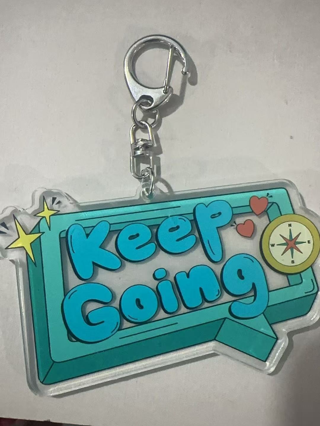 keep going ♡ acrylic keychain product image (5)