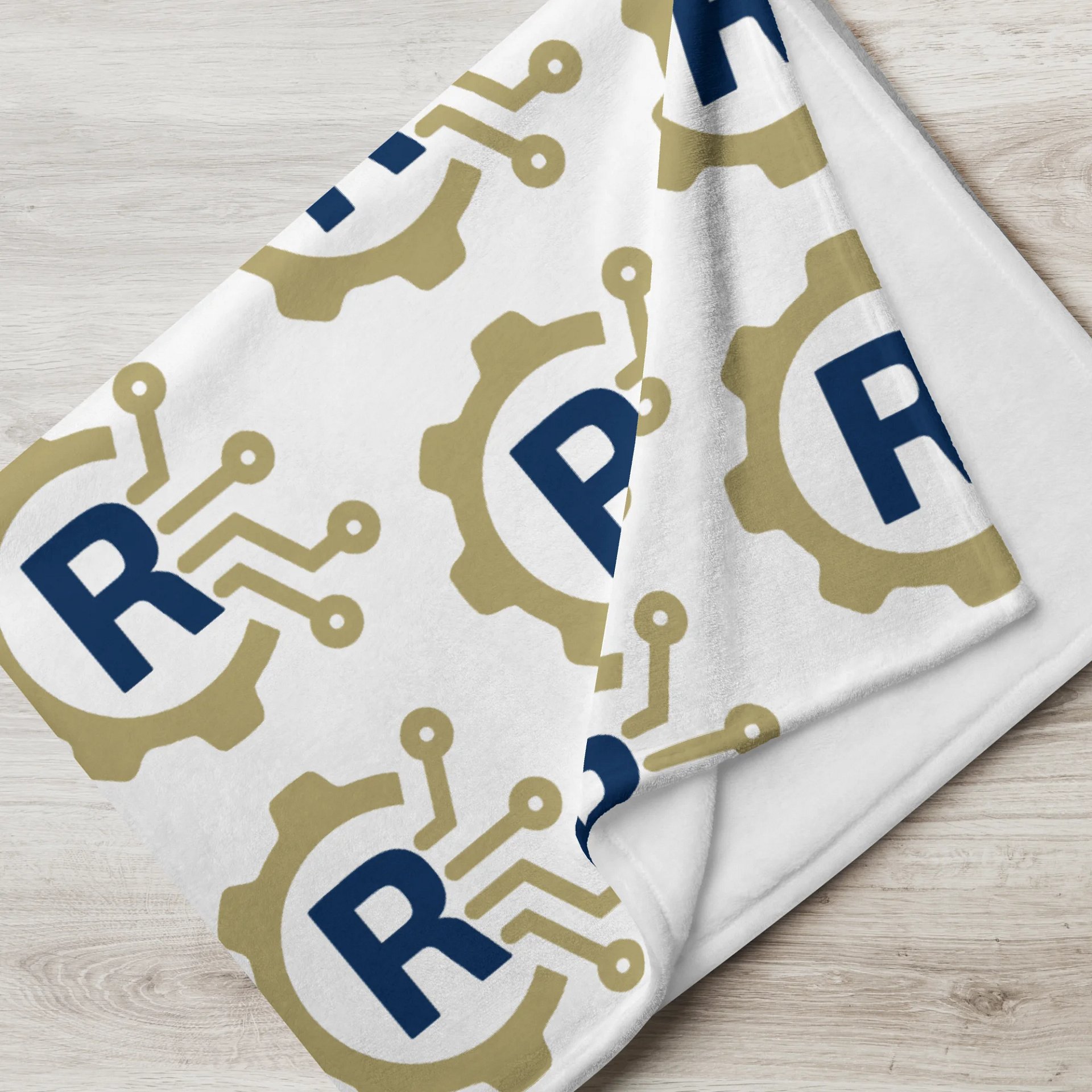 White Robotics Throw Blanket product image (2)