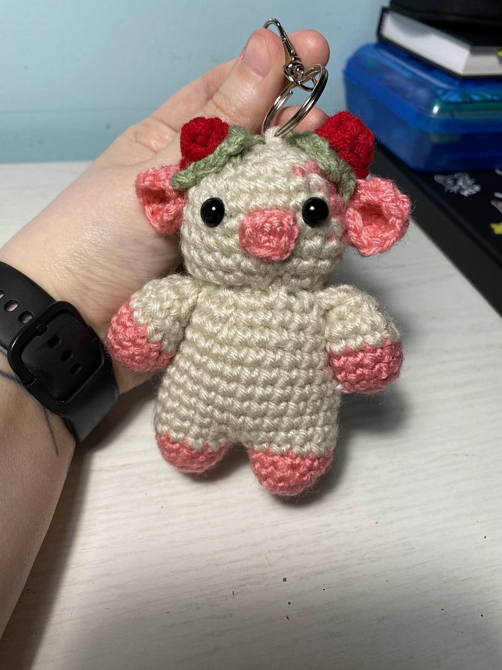 Strawberry Cow Keychain product image (1)