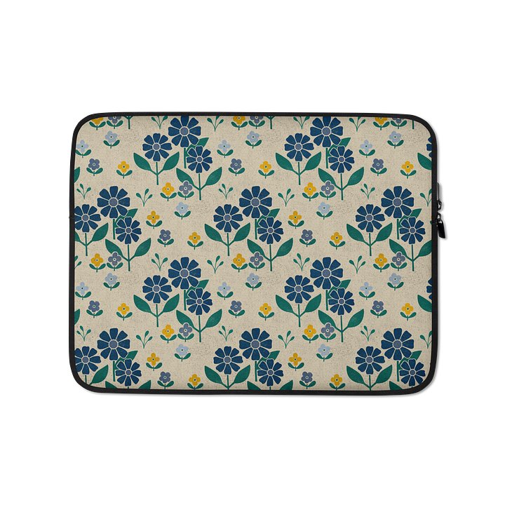 Country Retro Flour Sack Flowers Laptop Sleeve product image (1)