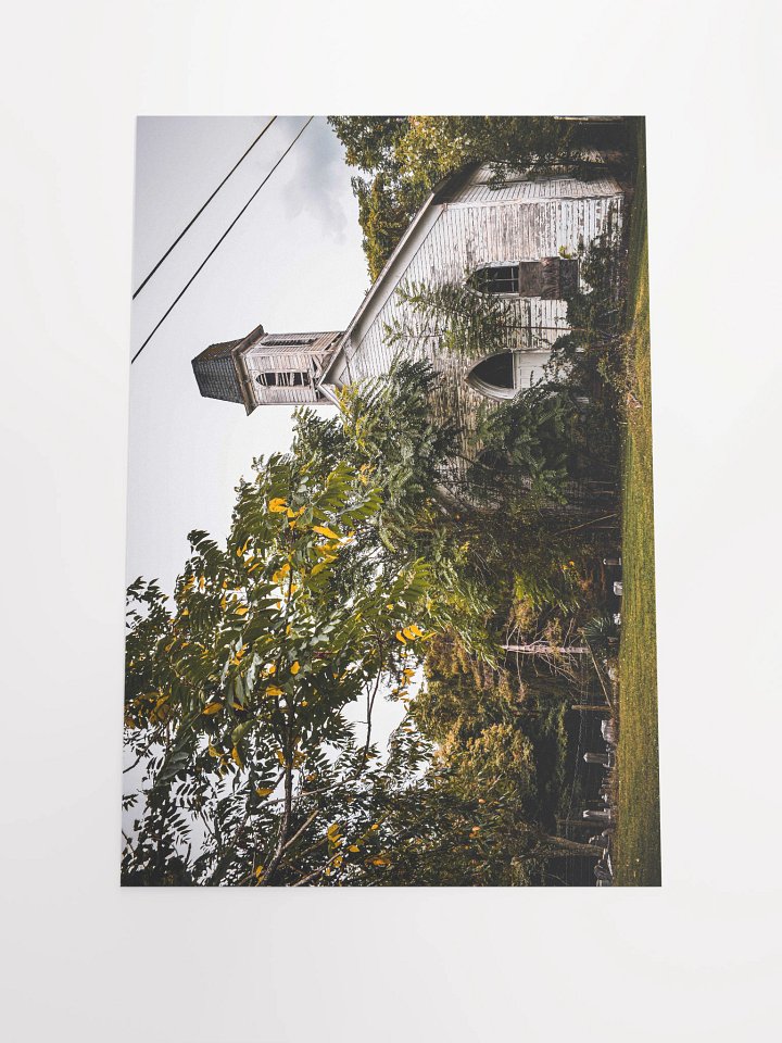 Church with Cemetery Photo Print product image (1)
