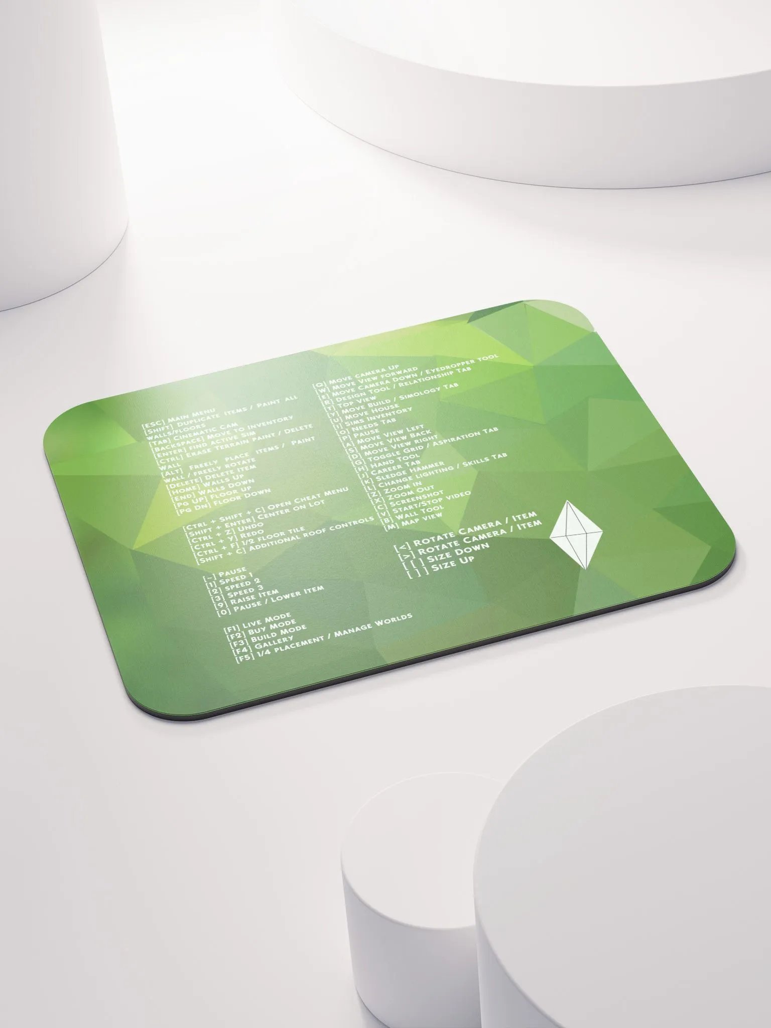 Green Sims Hotkeys Mousepad product image (1)