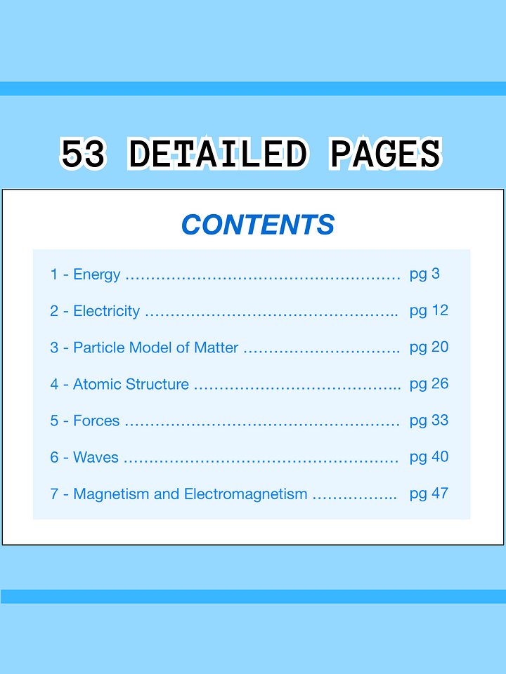 The WHOLE of AQA GCSE Physics Revision Notes (50+ Pages) | Revision Made Easy product image (2)