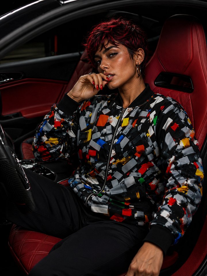 Colorful Chaos: The World of Imagination Bomber Jacket product image (2)