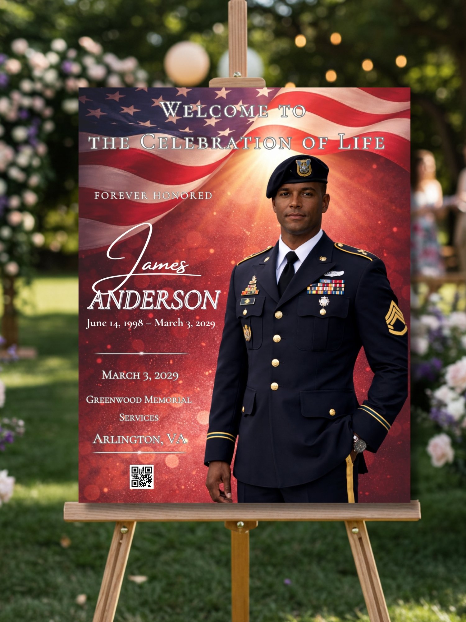 Funeral Welcome Sign Editable Canva Template, Memorial Service Poster, Celebration of Life Sign, 3 Sizes product image (6)