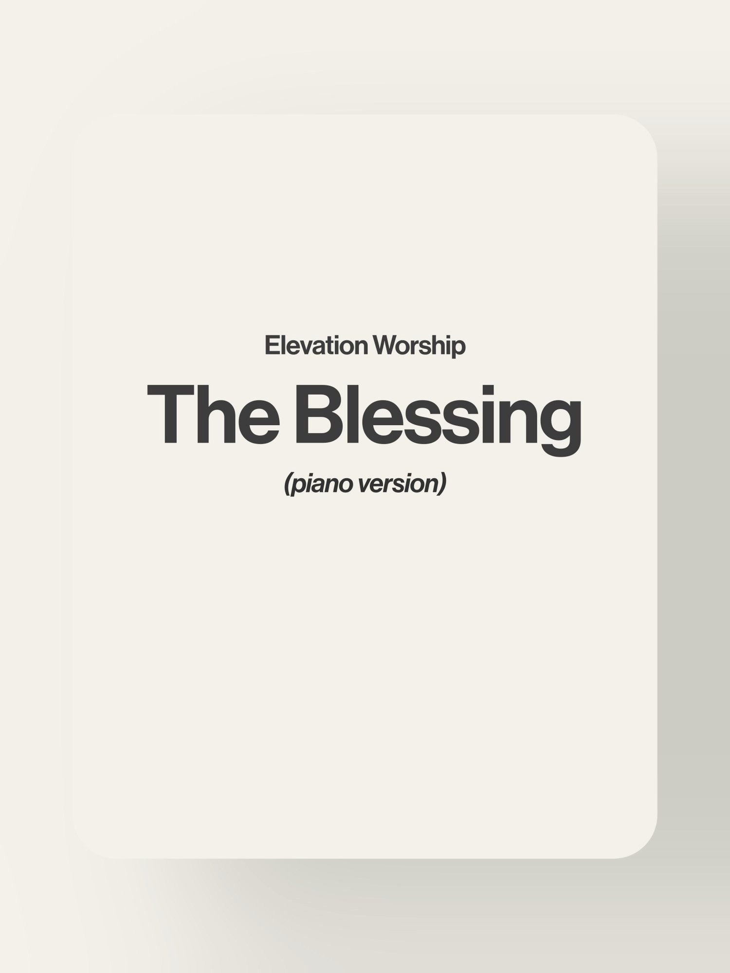 The Blessing | Elevation Worship product image (1)