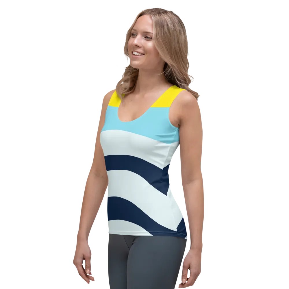 Blue Sunset Waves Women's Tank Top product image (6)