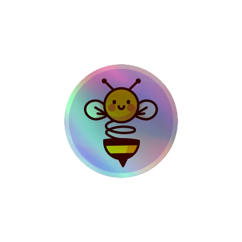 Holo purple bee sticker product image (1)