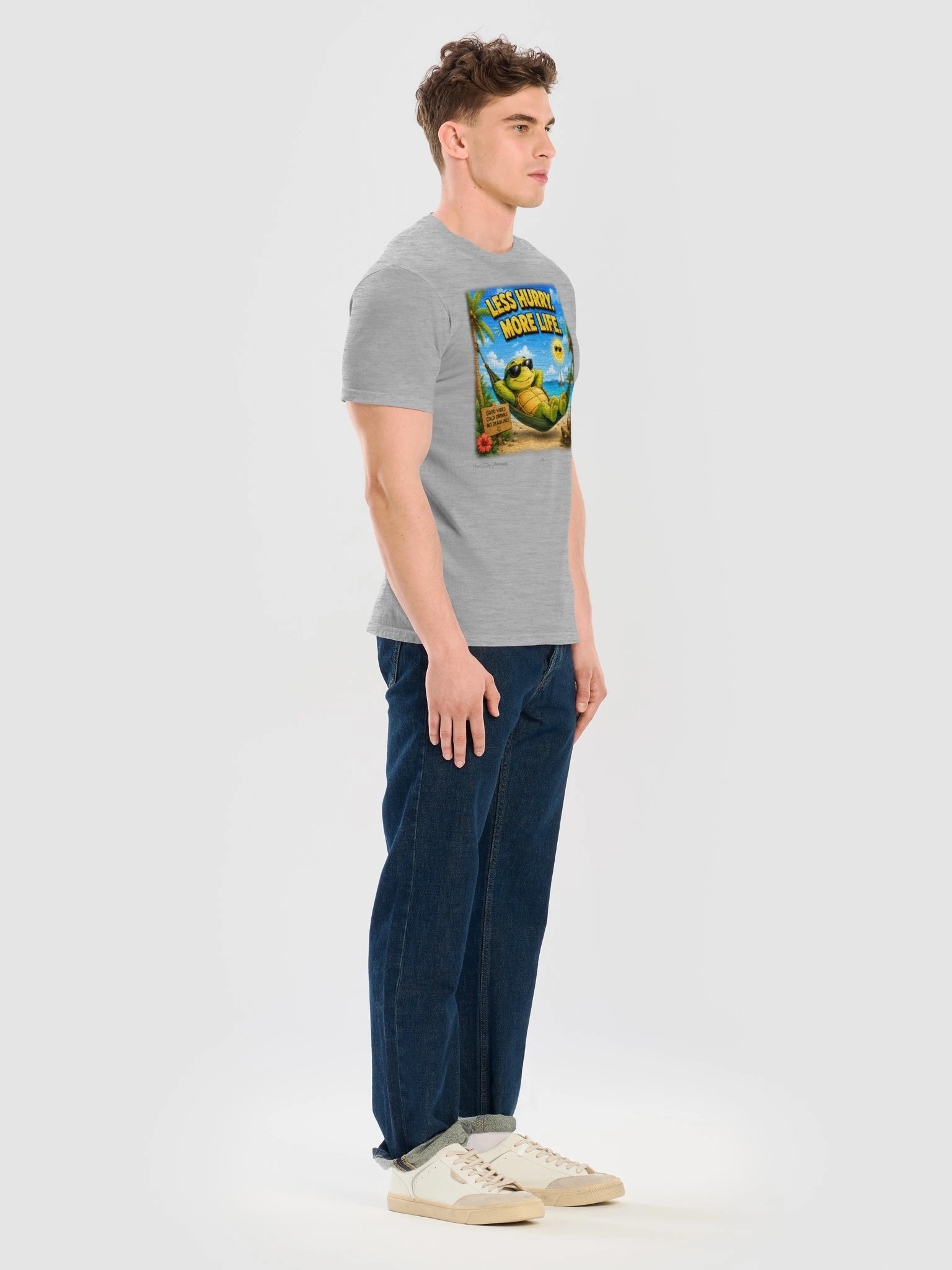LESS HURRY. MORE LIFE. — Gildan 64000 Softstyle T-Shirt product image (4)