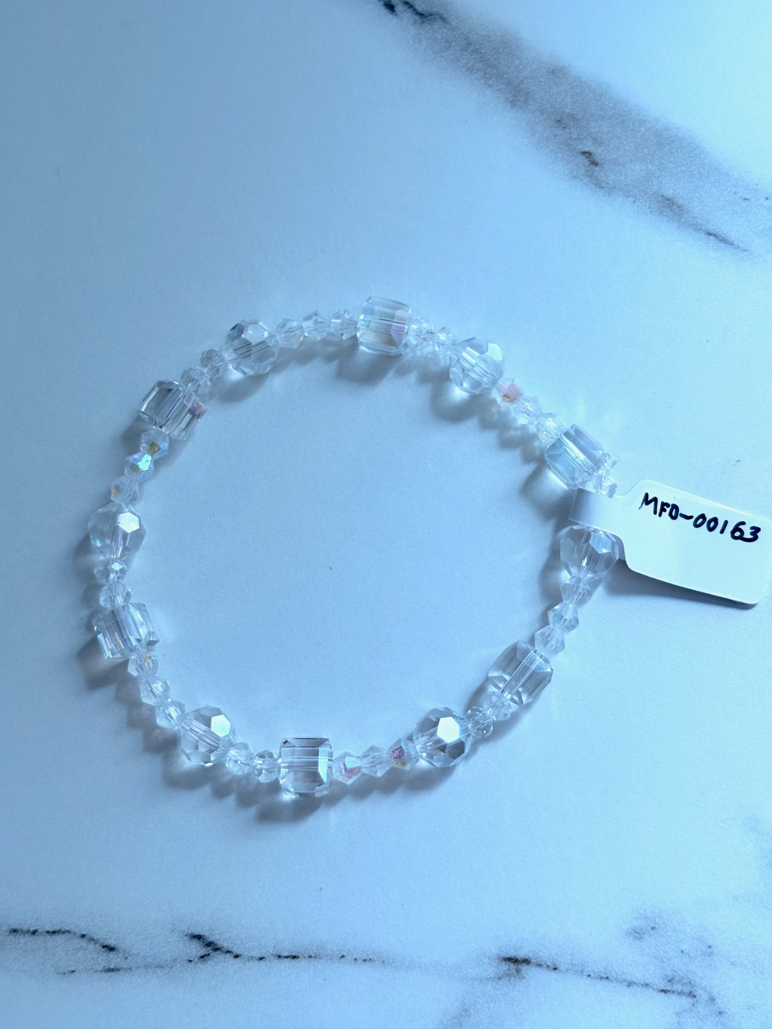MFD-00163 | Handmade 7.5" Crystal Bead Stretch Bracelet | Coastal Charm Jewelry by Monique Faella Designs™ product image (4)