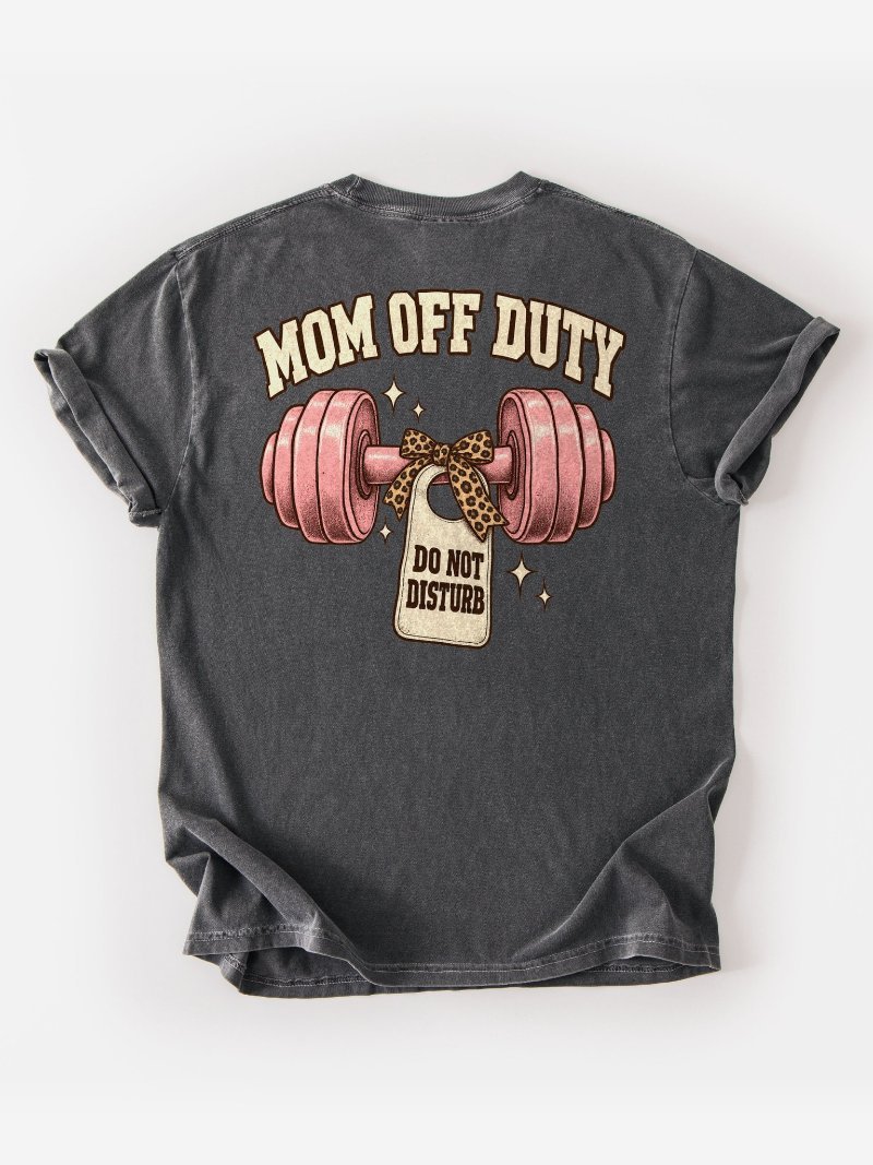 Mom Off Duty Oversized Gym Tee | Gym Mom Shirt product image (1)