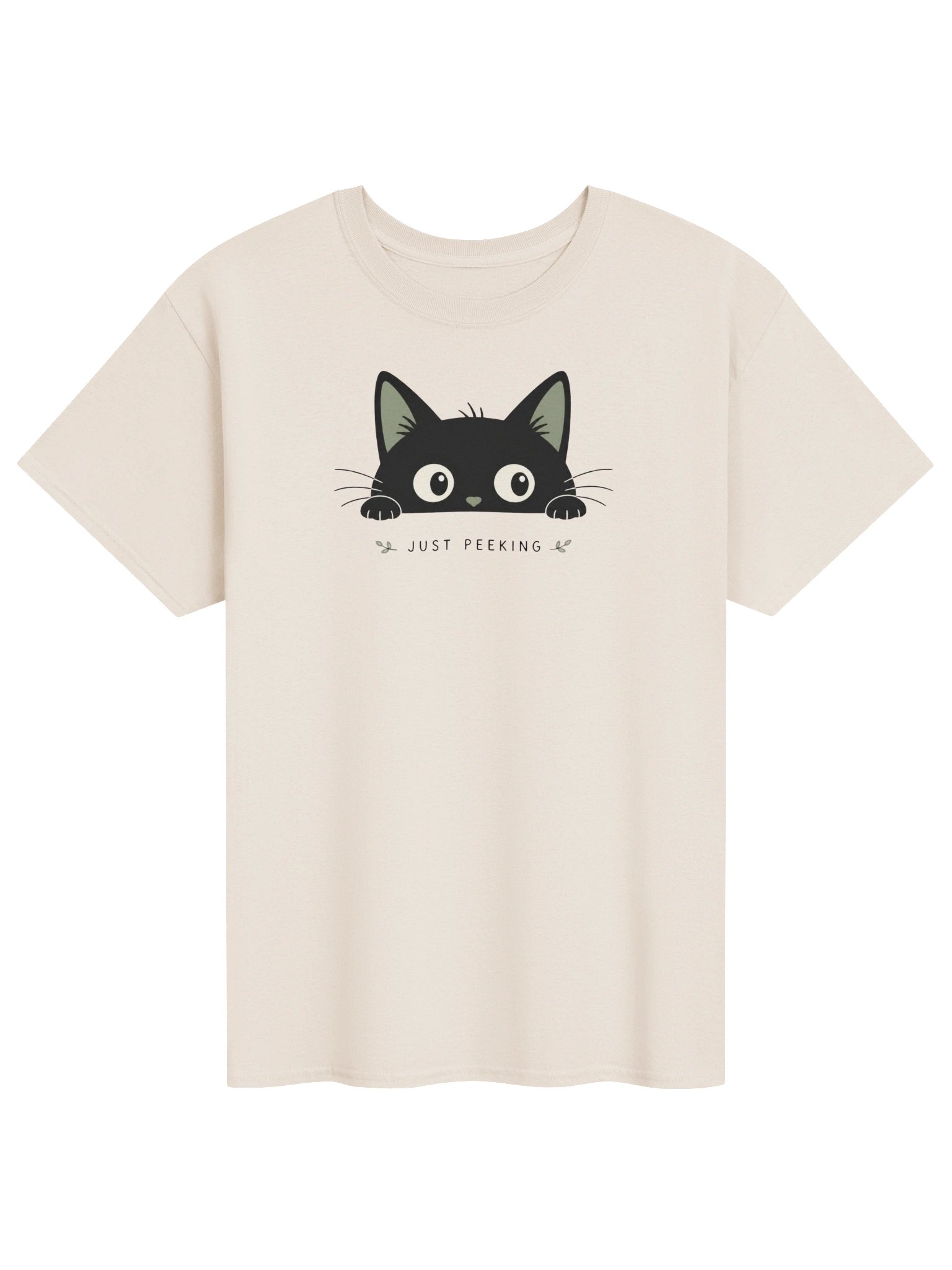 Just Peeking – Cute Black Cat Funny T-Shirt product image (5)
