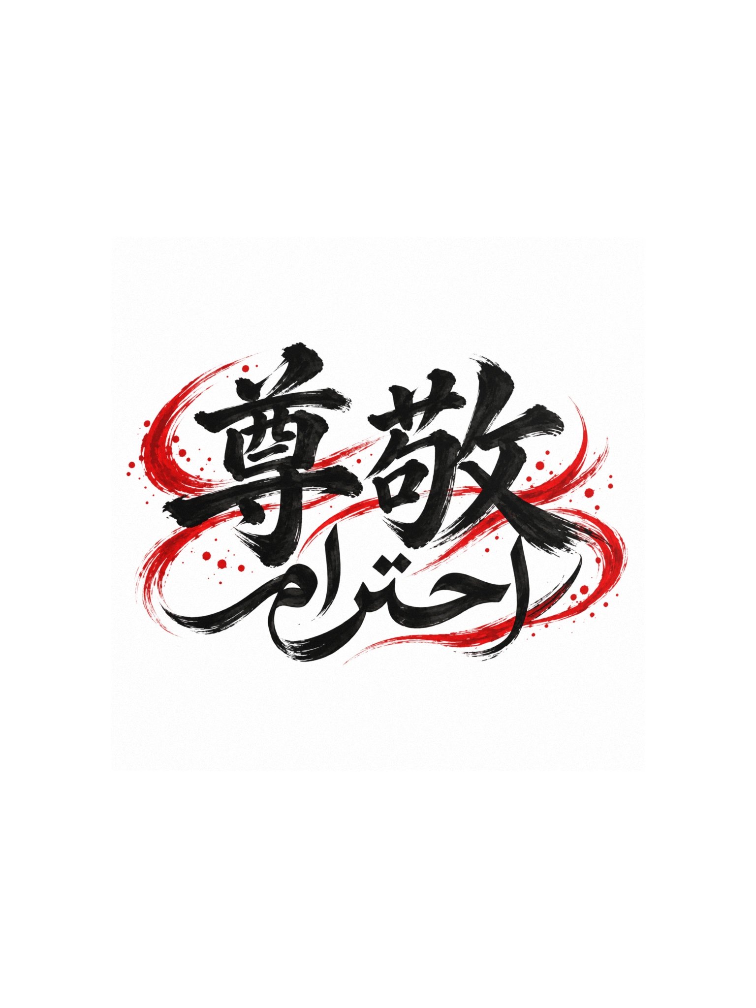 Respect Calligraphy Art Print product image (1)