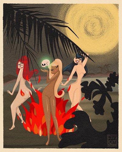 Blah blah blah old drawing blah blah blah 
.
.
.
#digitalillustration #frightfall #tikitime #waltdisneysenchantedtikiroom #coven