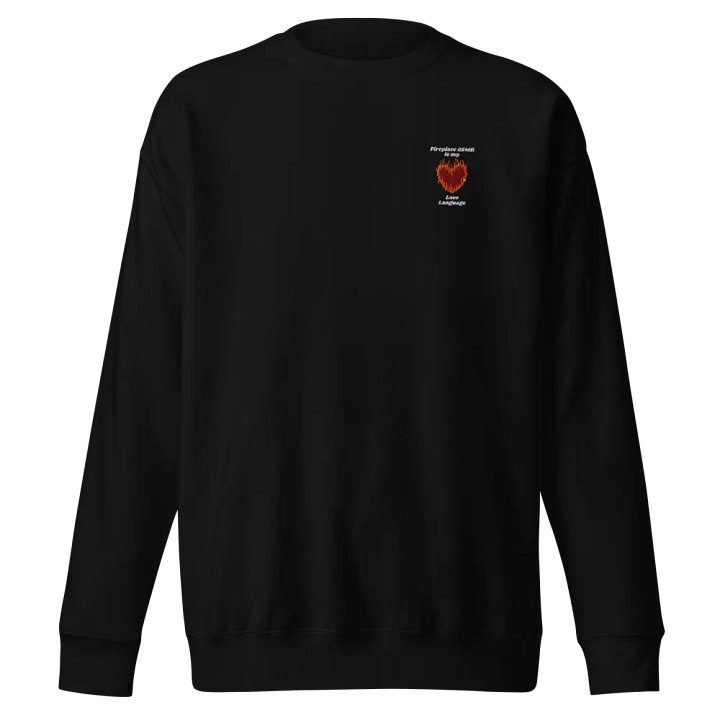 Flaming Heart - Fireplace ASMR is my Love Language | Embroidered Sweatshirt product image (1)