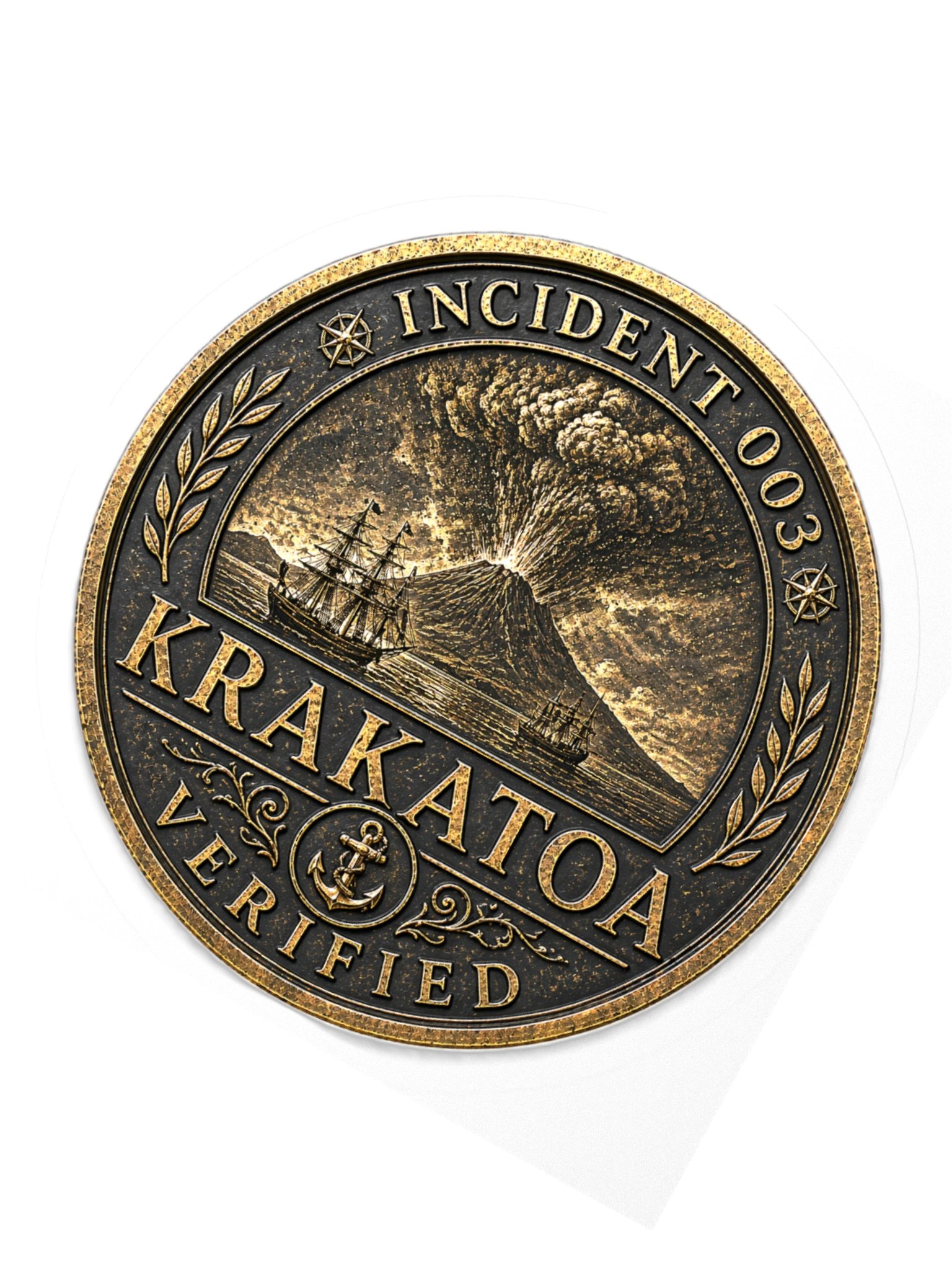 Incident 003 — Krakatoa Archive Badge Sticker product image (2)