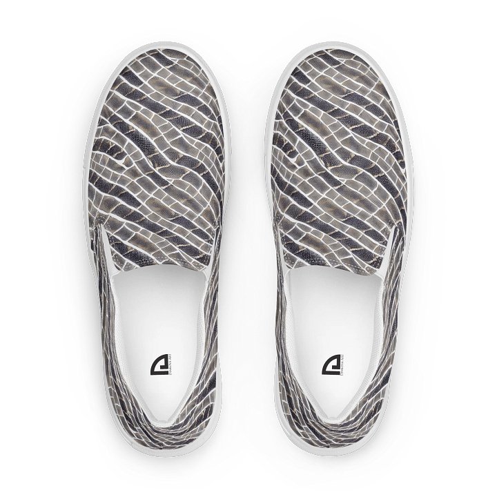 Grey Snake Skin Canvas Shoes product image (1)
