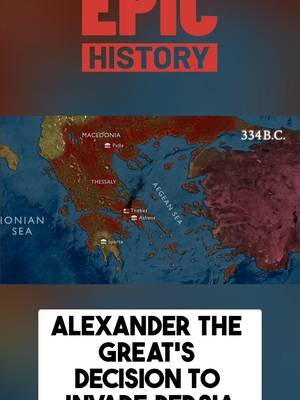He was 20. The Persian Empire was the most powerful force on earth. He invaded anyway 🏛️⚔️ Alexander the Great's decision to take on Persia is one of history's greatest gambles — and it changed the ancient world forever. Check out the full video at Epic History. #AlexanderTheGreat #AncientHistory #HistoryTok #PersianEmpire #GreekHistory #AncientWarfare #LearnOnTikTok #epichistory #HistoryFacts