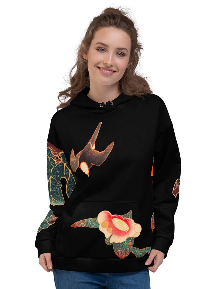 Birds All-Over Print Recycled Unisex Hoodie product image (2)