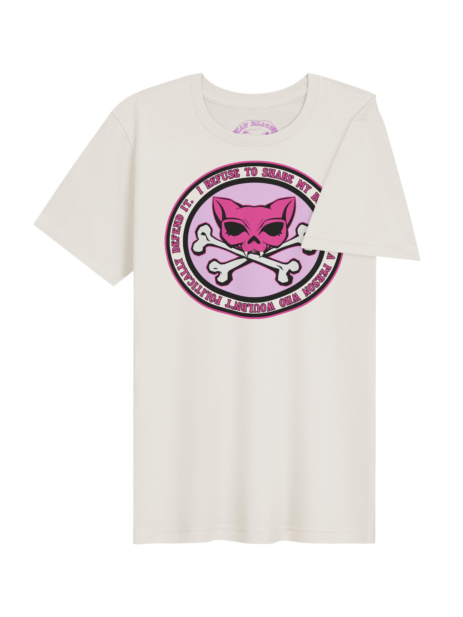 I Refuse Pink Kat Skull Shirt product image (104)
