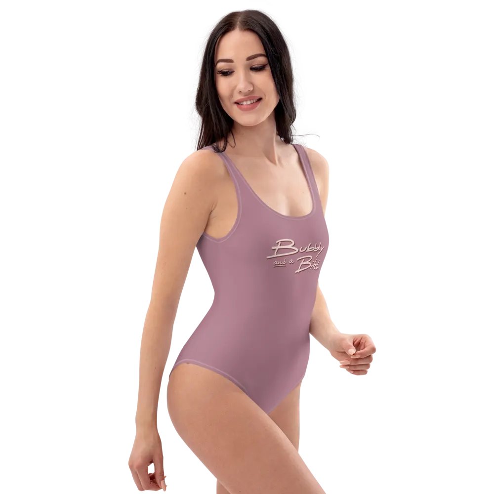 Bubbly and a B*tch (blush shadow design) one piece swimsuit product image (8)