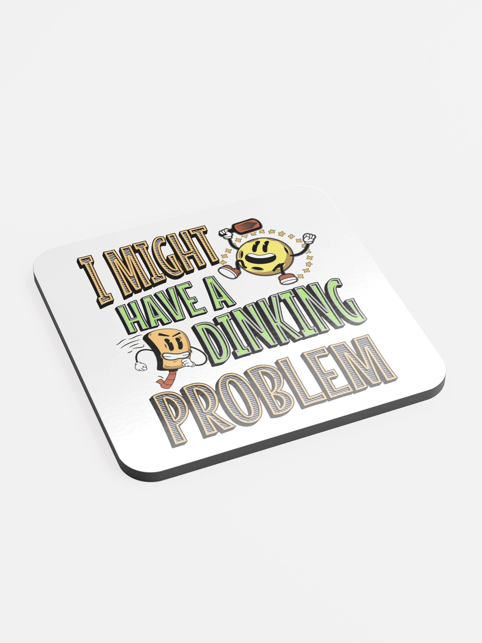 I Might Have A Dinking Problem Pickleball Whimsical Coaster Set product image (3)