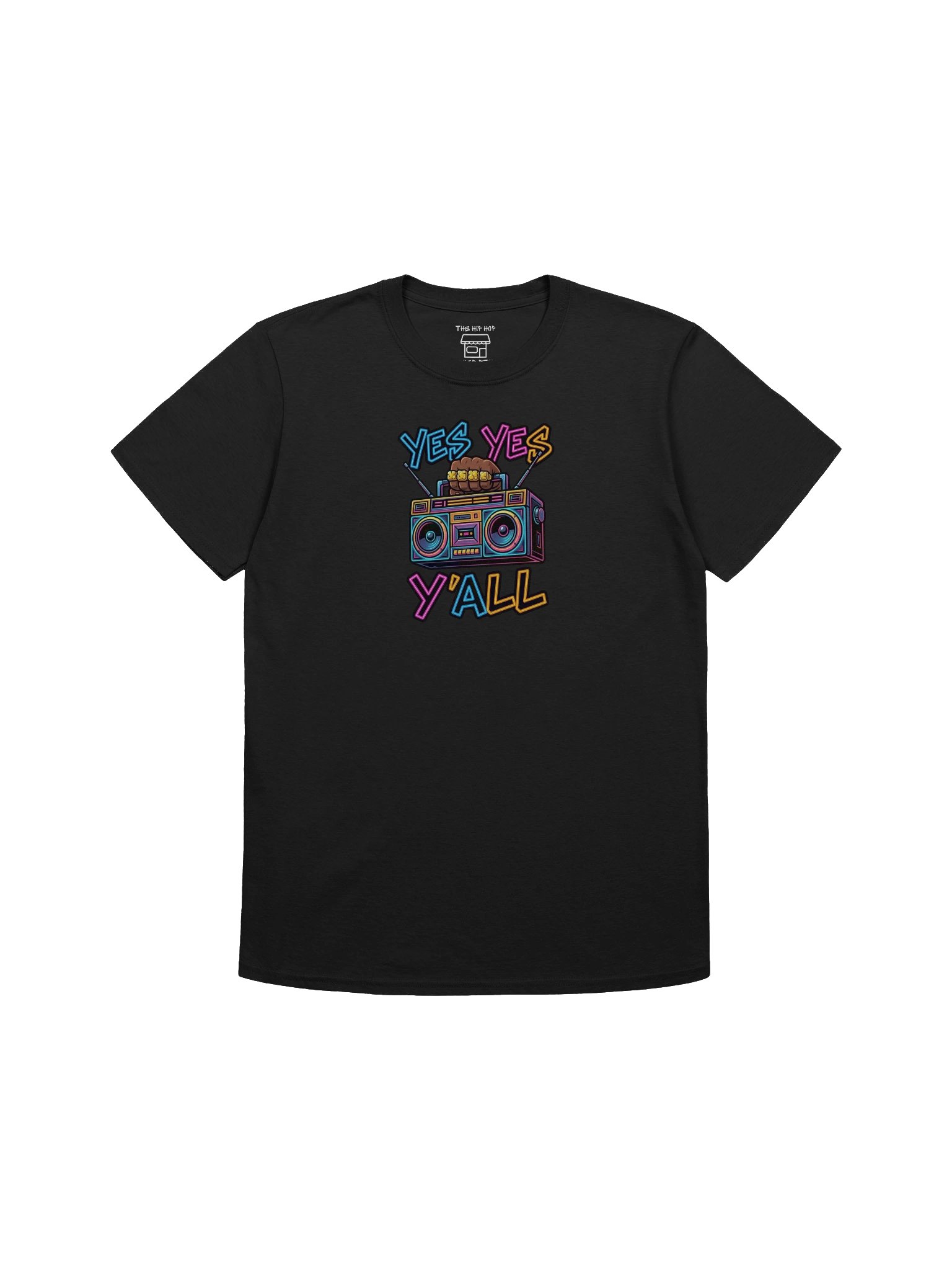 Yes Yes Y’all Boombox Hip Hop T-Shirt – Neon Graffiti Rap Tee product image (3)