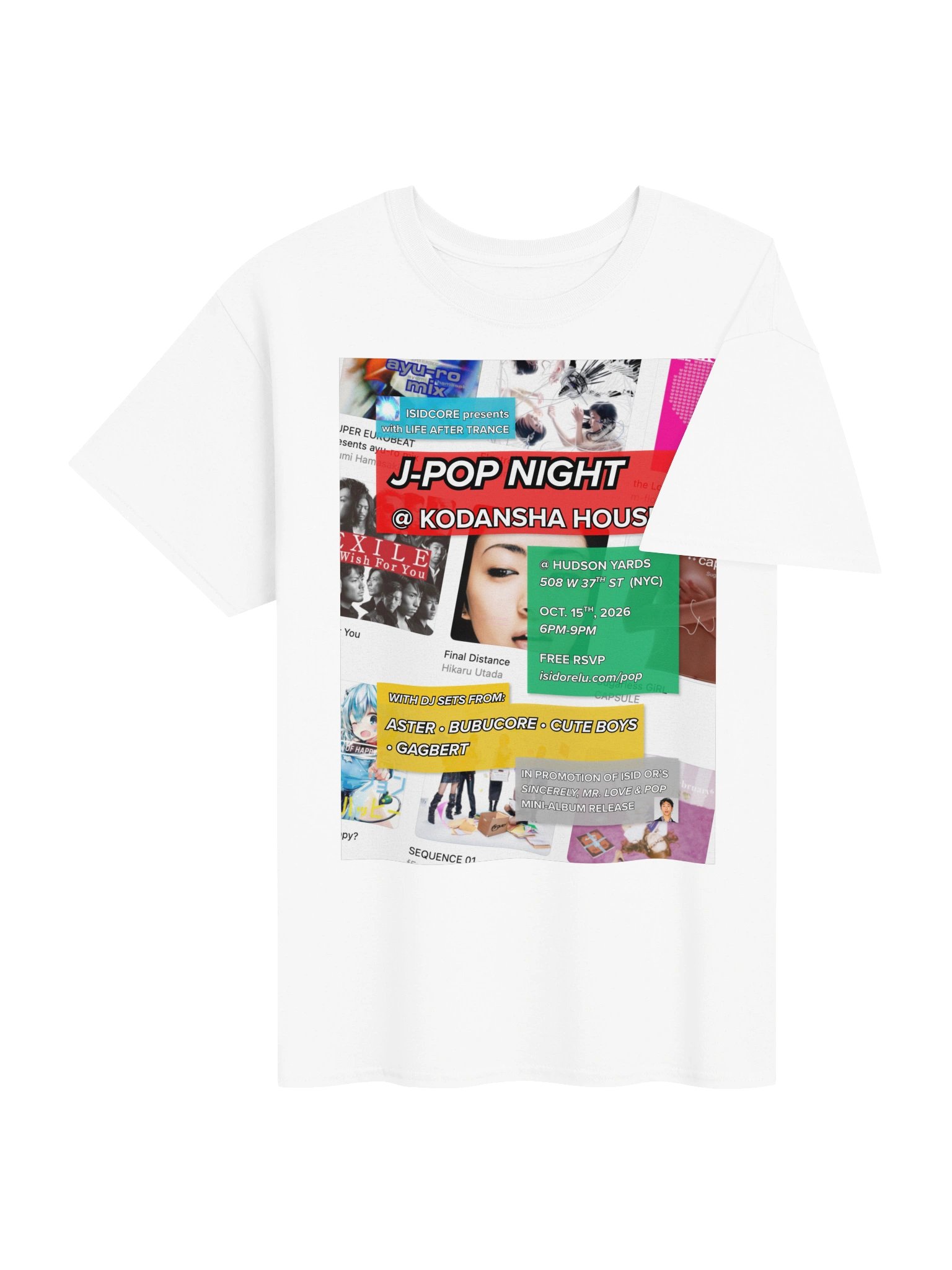 ISIDCORE: J-POP NIGHT @ KODANSHA HOUSE T-Shirt [White] product image (4)