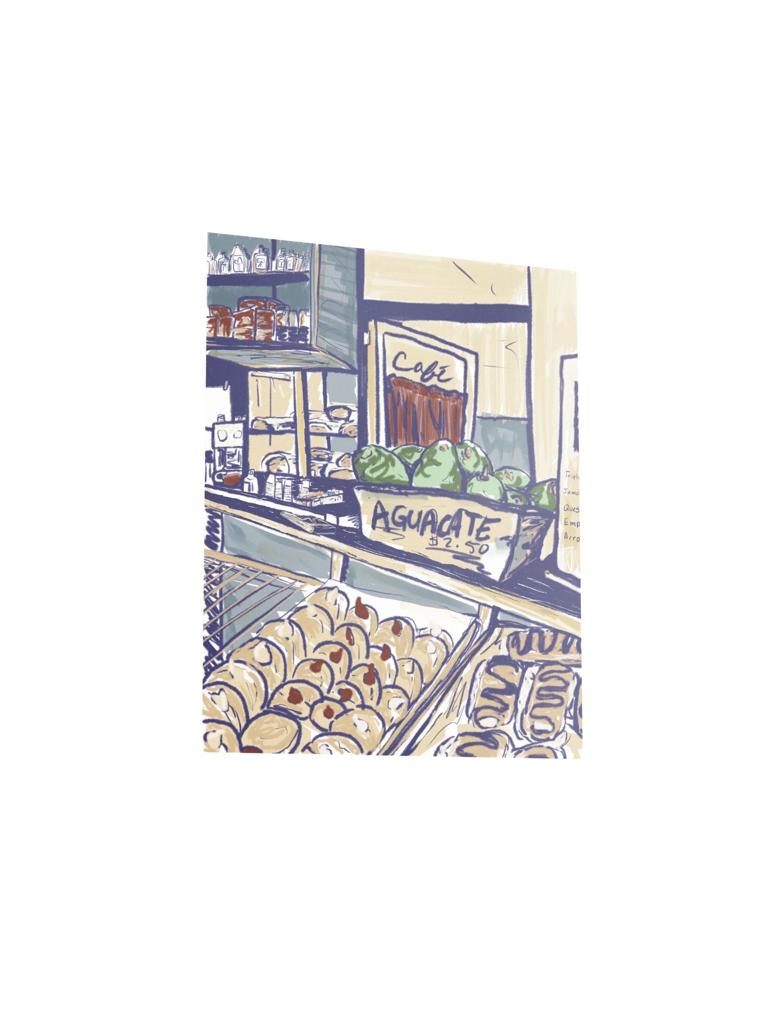 Una libra de jamón, queso y huevo | Art Print product image (3)