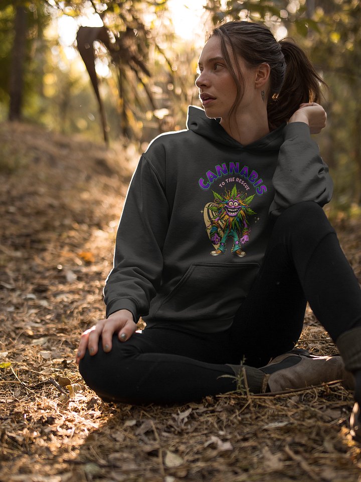 Cannabis to the Rescue | Premium Unisex Hoodie | Funny Weed Pullover for Chill Vibes product image (2)