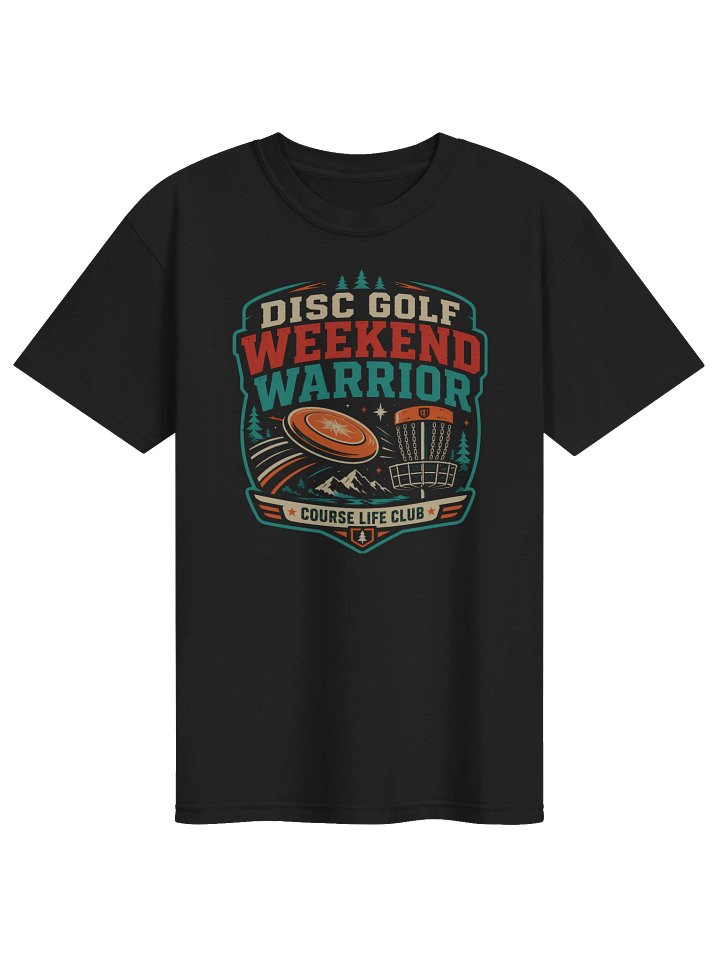 Disc Golf Weekend Warrior T-Shirt | Bold Flying Disc Course Tee product image (1)