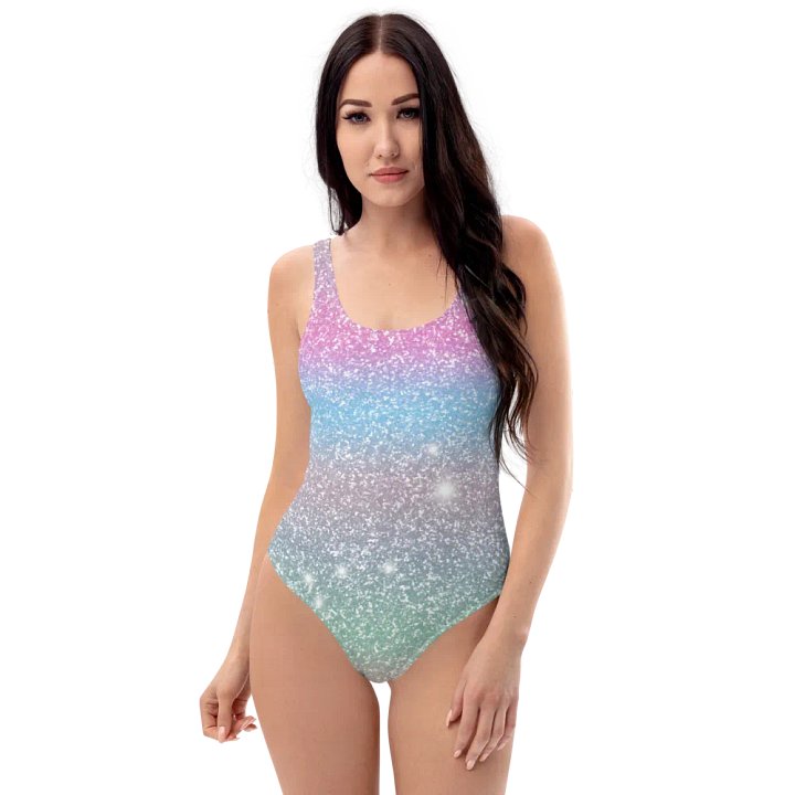 Glitter Unicorn Texture Design One Piece Swimsuit (6) product image (1)