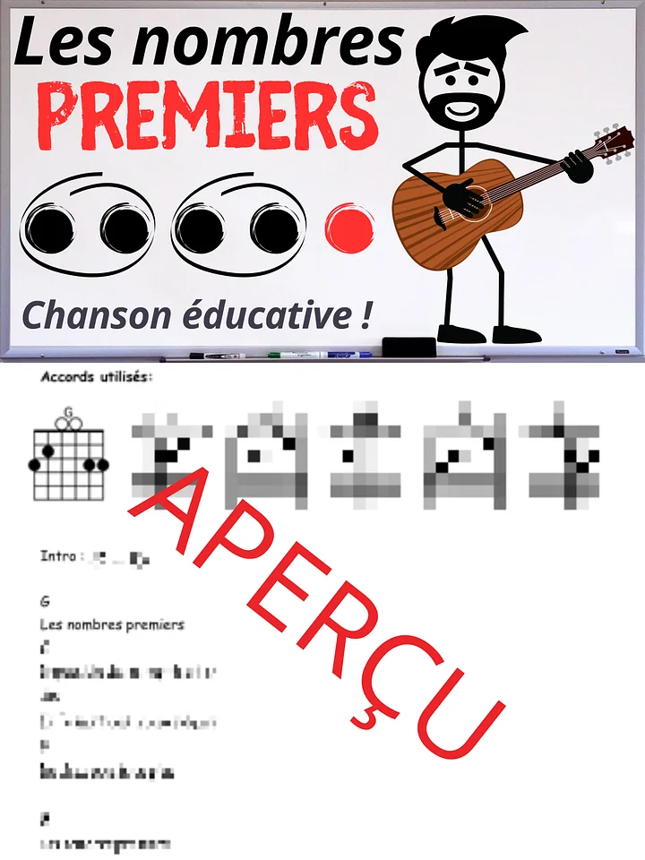 Les nombres premiers - Accords de guitare product image (1)