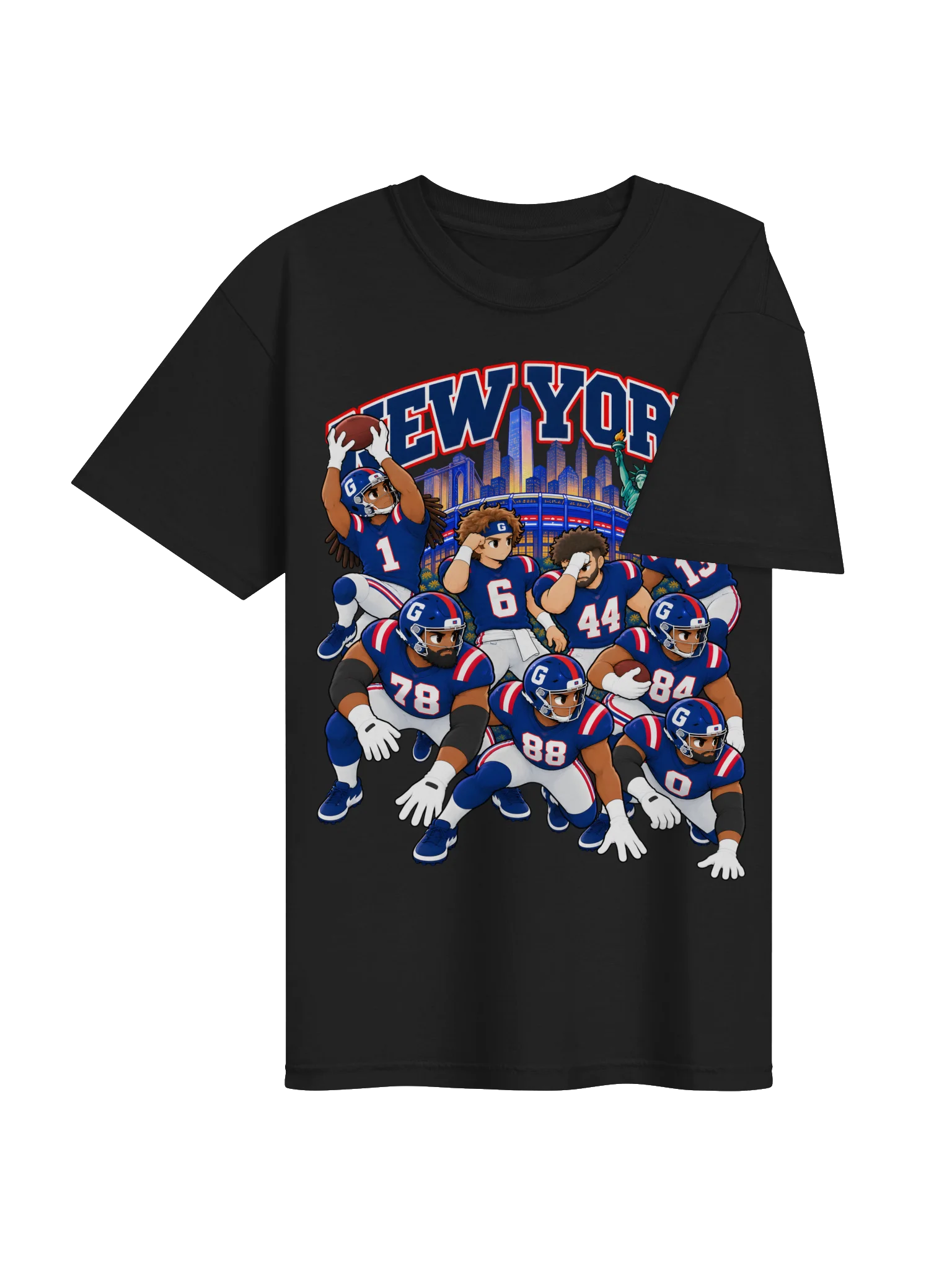 New York Football (Blue) 2026 Animated Player T-Shirt product image (14)