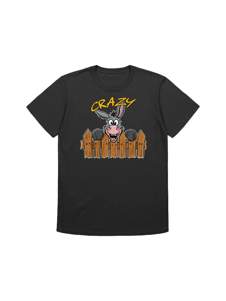 Funny Donkey - "Crazy" Peek Over Fence Graphic T-Shirt product image (7)