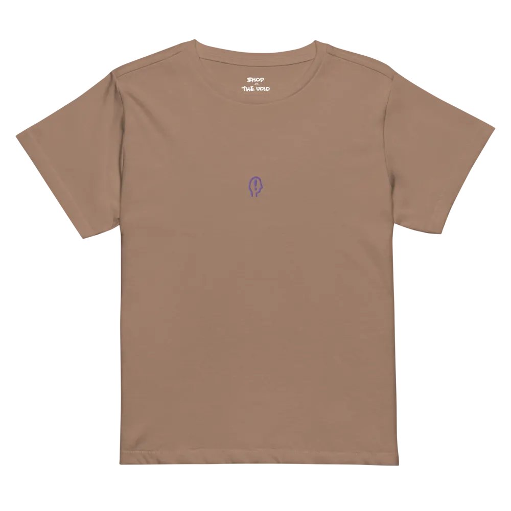 EXCLAIMING MENTALLY (purple) embroidered waist length t-shirt product image (15)