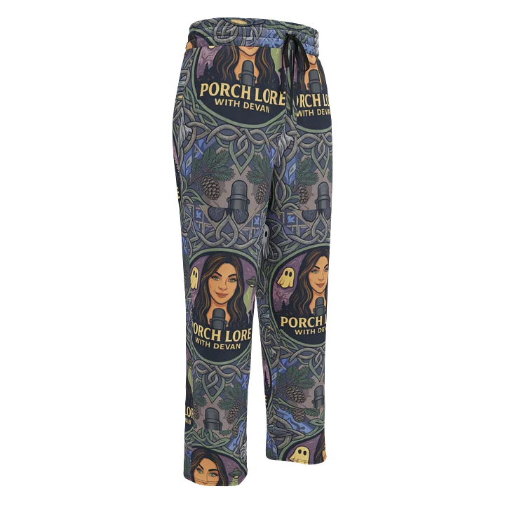 PORCH LORE DEVAN PERIWINKLE MOTH UNISEX WIDE LEG JOGGERS product image (1)