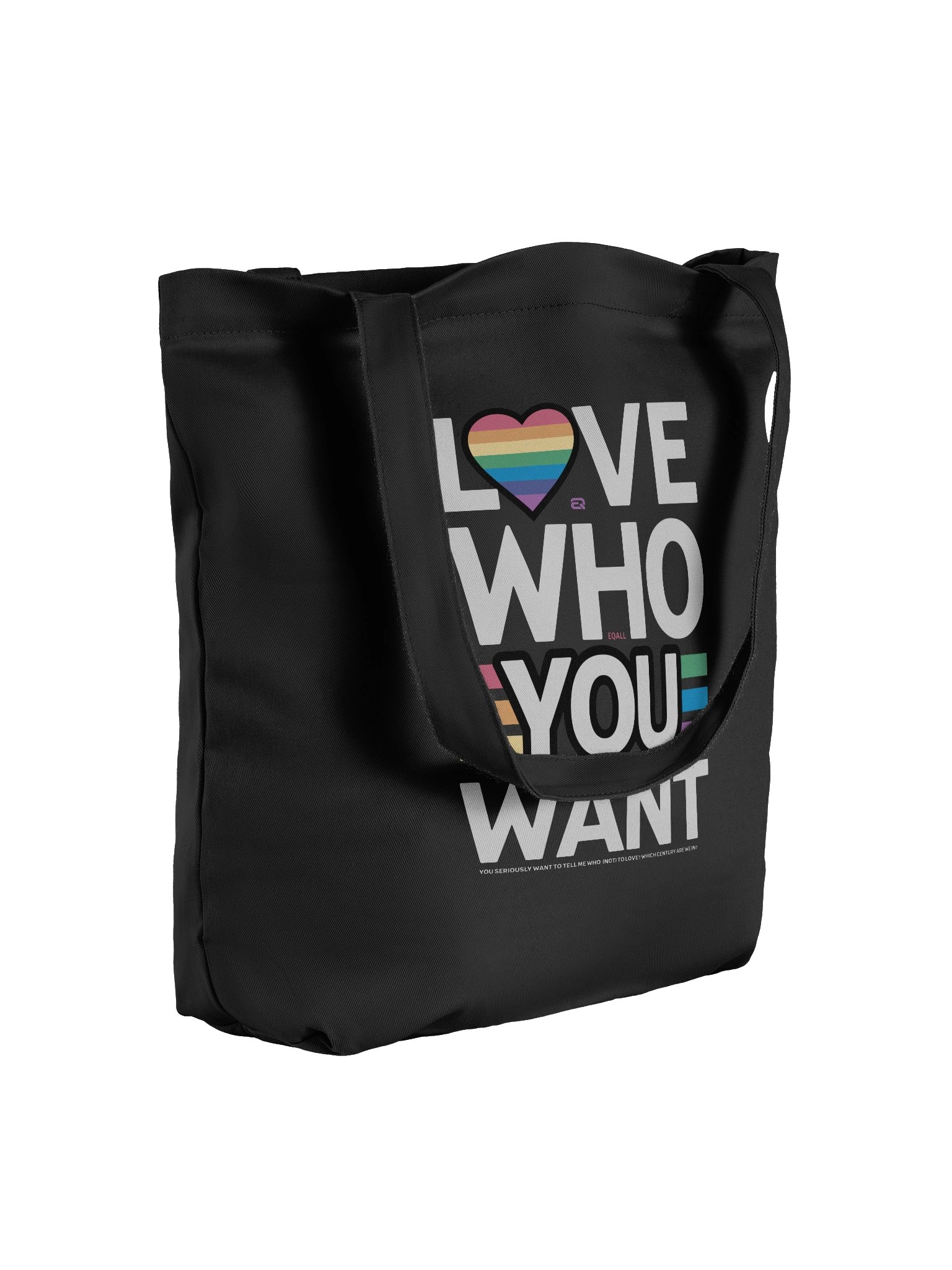 LOVE Who You Want! ECO Tote-Bag_EQALL® Essentials_PRIDE product image (2)