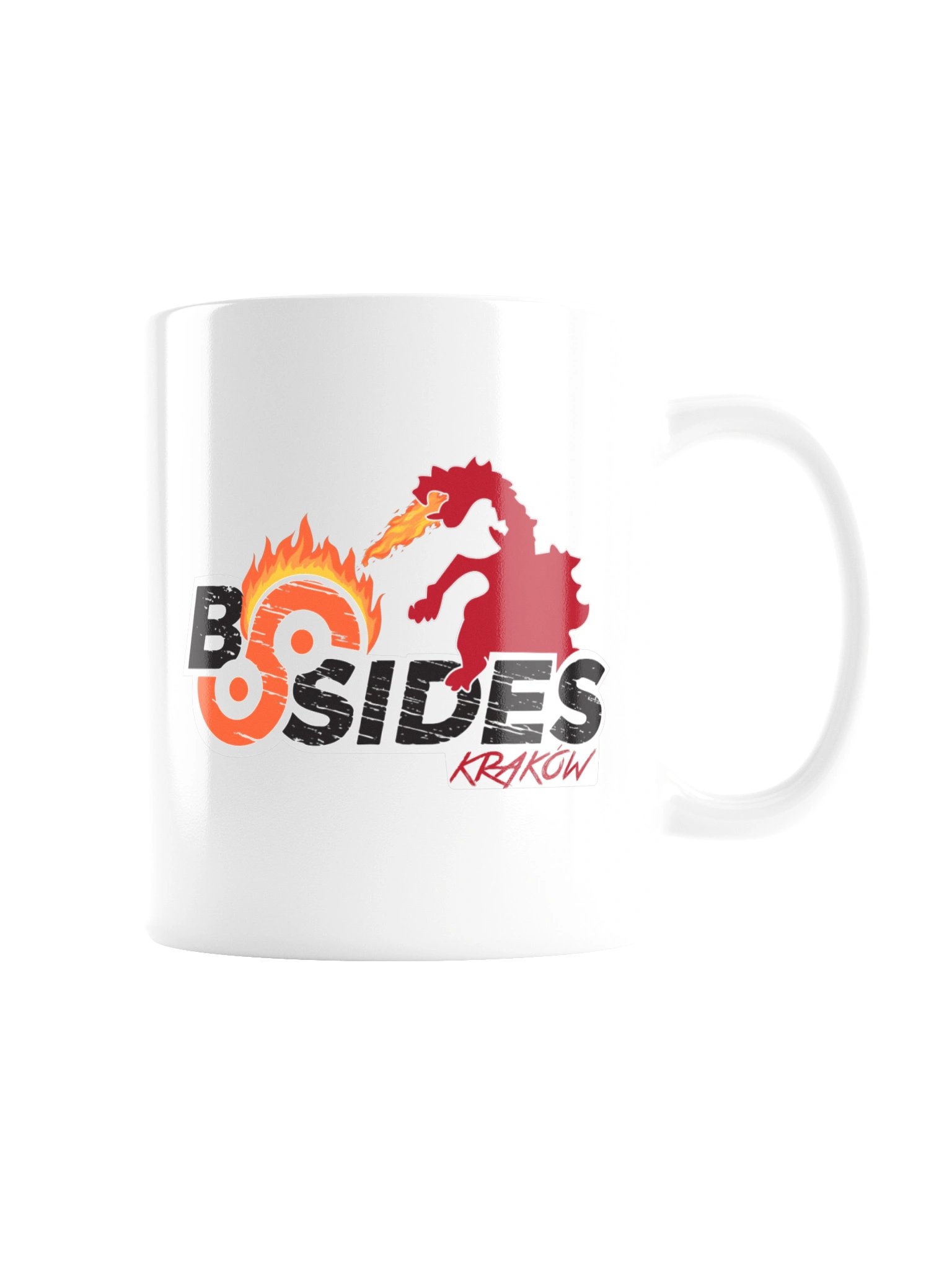 BSides Kraków Classic Logo Mug — White product image (8)